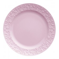 Prato Raso 26.5cm Tassel Rosa Fractal Porcelana Germer